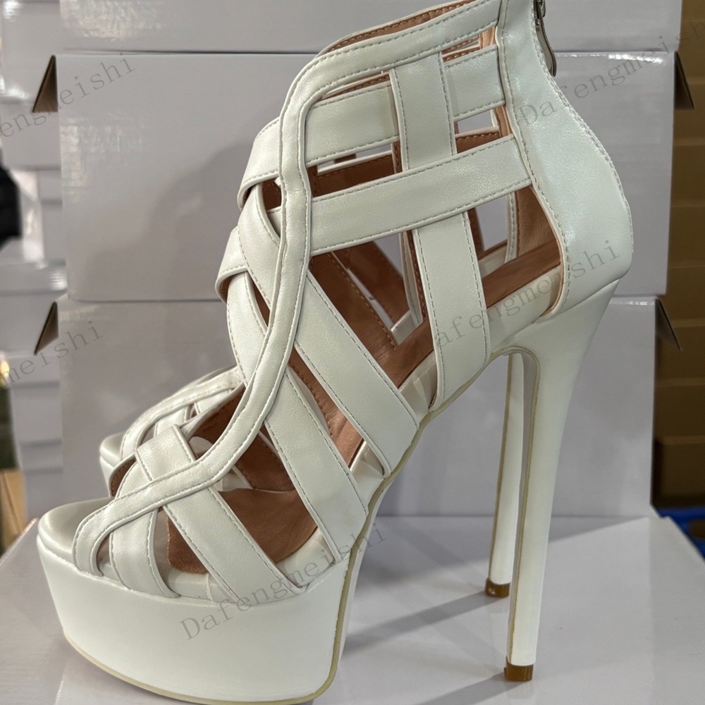 Sandal Wanita Peep Toe Platfor - Sandal Strappy Heeled ulasan dan harga