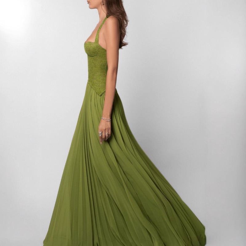 Gaun Maxi Halter Seksi Berpoto - Maxi Dress Halter ulasan dan harga